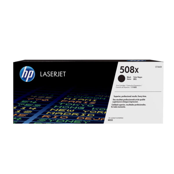 TONER HP CF360X 508X L.J M553 NEGRO 12.500 PAGINAS