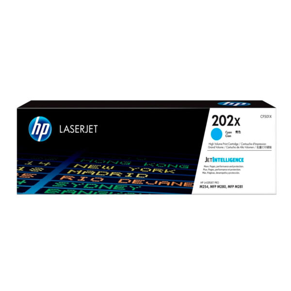 TONER HP CF501X 202X L.J. PRO M254 CYAN 2.500 PAGINAS