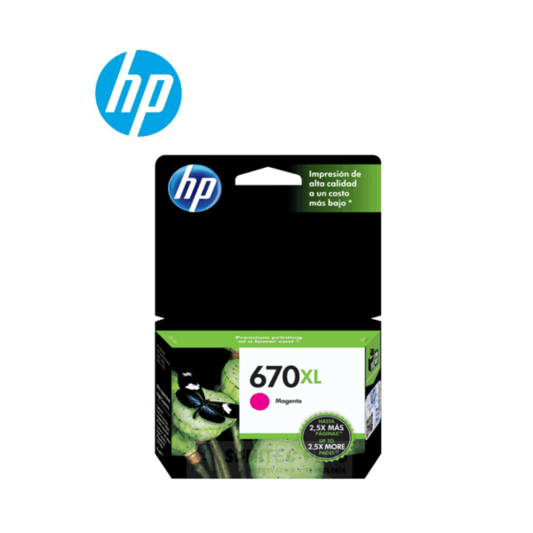 TINTA HP CZ119AL 670XL MAGENTA 750 PAGINAS