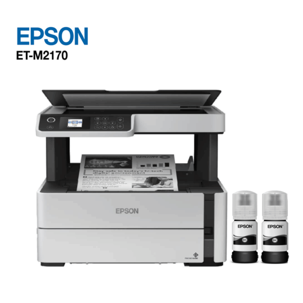 Impresora Multifuncional Epson ET-M2170, imprime, escanea, copia, USB, LAN, WiFi.