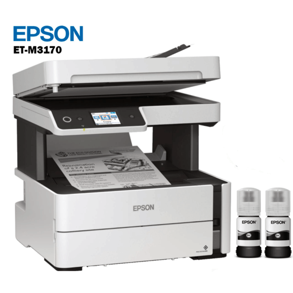 Impresora Multifuncional Epson ET-M3170, imprime, escanea, copia, fax, USB, LAN, WiFi.