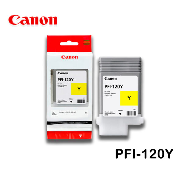 Tinta Canon PFI-120Y Yellow ImagePrograf  TM-200 / TM-205 / TM-300 / TM-305