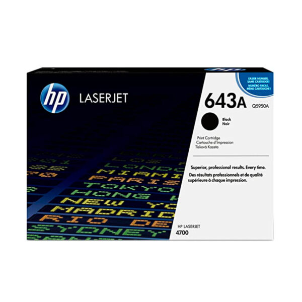TONER HP Q5950A 643A L.J 4700 NEGRO 11.000 PAGINAS