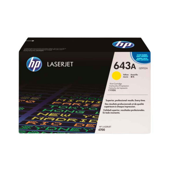 TONER HP Q5952A 643A L.J 4700 YELLOW 10.000 PAGINAS