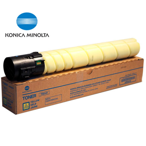 TONER KONICA MINOLTA TN-514Y YELLOW BIZHUB C-458, 558 A9E8290 26,000 páginas