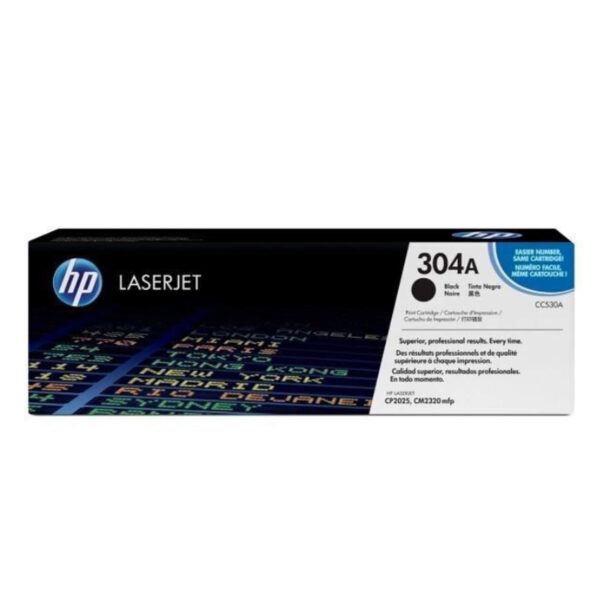 TONER HP CC530A 304A L.J. CP2025 NEGRO 3.500 PAGINAS