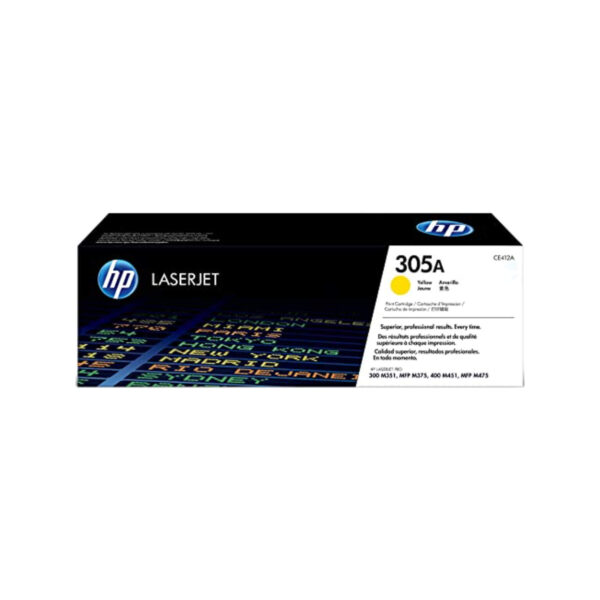 TONER HP CE412A 305A L.J. PRO 400 YELLOW 2.600 PAGINAS