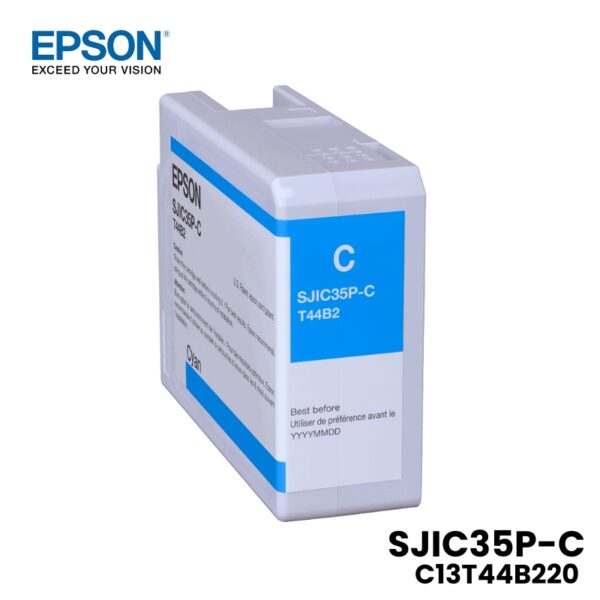 Tinta Epson C13T44B220 (SJIC35P-C) Cyan Original para ColorWorks C6000/C6500